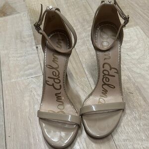Sam Edelman Nude Ankle Strap Heels